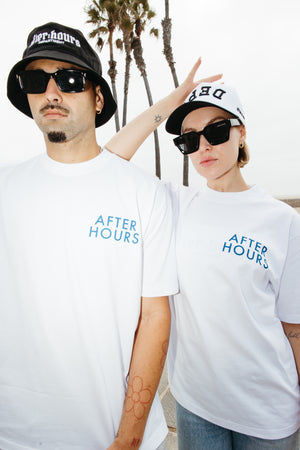 PLAIN JANE TEE WHITE/BLUE