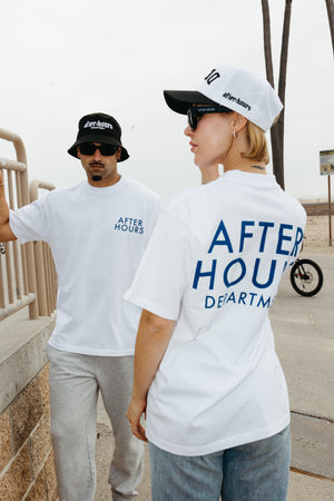 PLAIN JANE TEE WHITE/BLUE