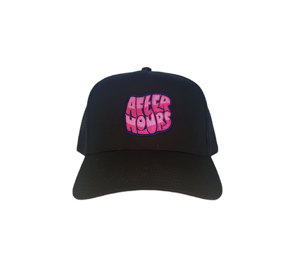AFTER HOURS Classic Pink Logo Trucker Hat