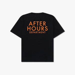 PLAIN JANE TEE BLACK/ORANGE