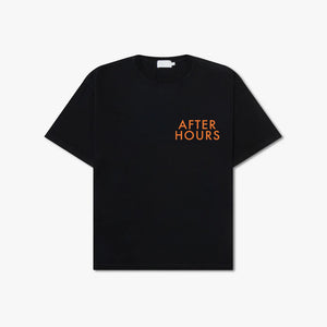 PLAIN JANE TEE BLACK/ORANGE