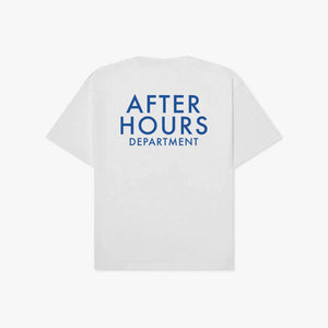 PLAIN JANE TEE WHITE/BLUE